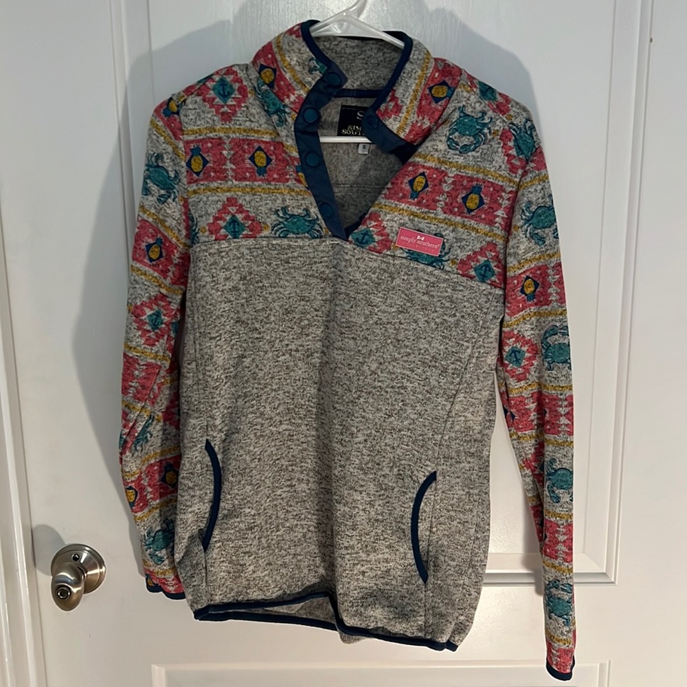 Simply Southern fleece quarter zip jacket